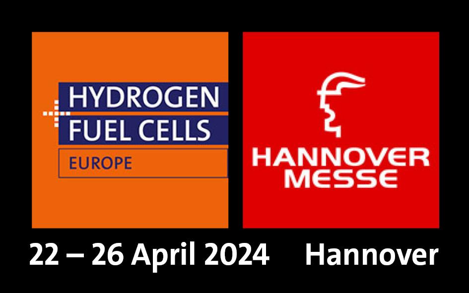 Hydrogen + Fuel Cells Europe and Annaover Messe Logos